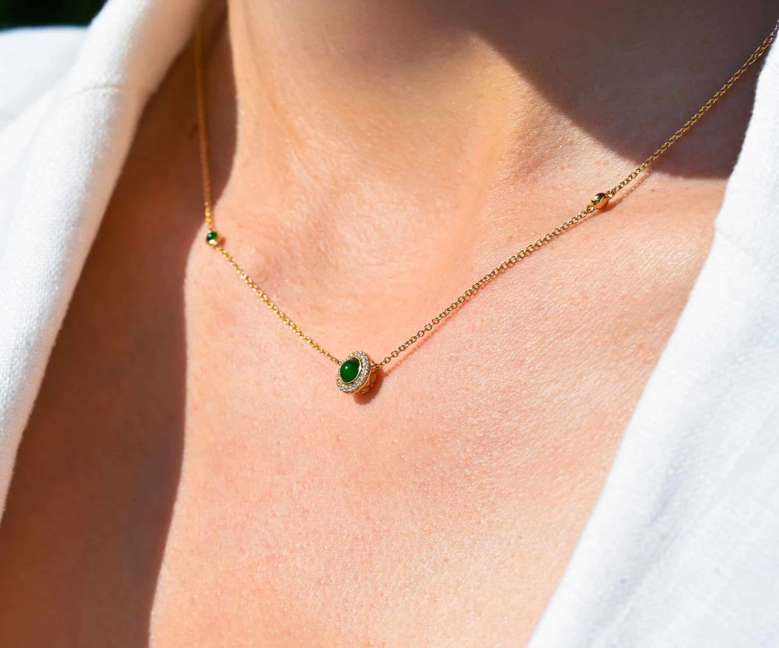 Collier diamants "Jade impérial" – Image 3